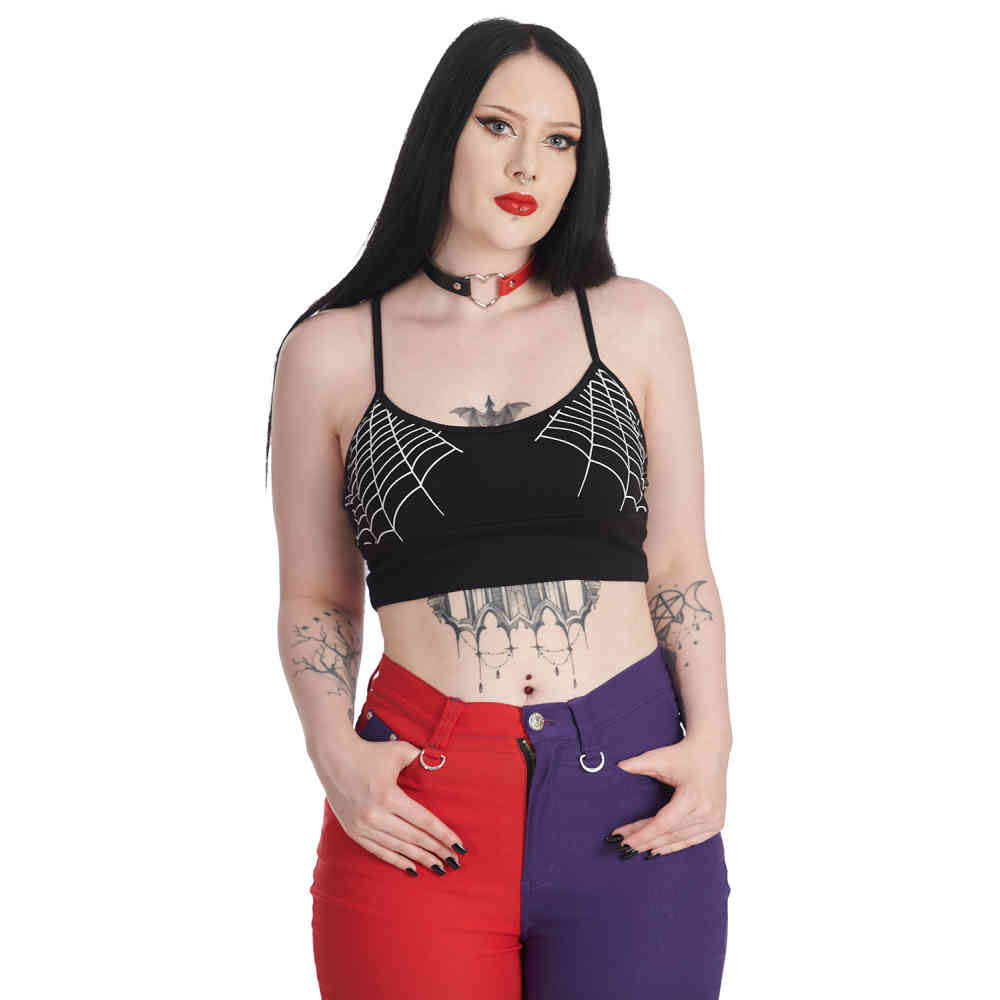 Banned - Deadly Nights Crop top - Black